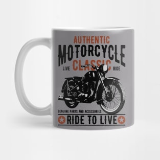 Aurhentic Motorcycle live classic ride Mug